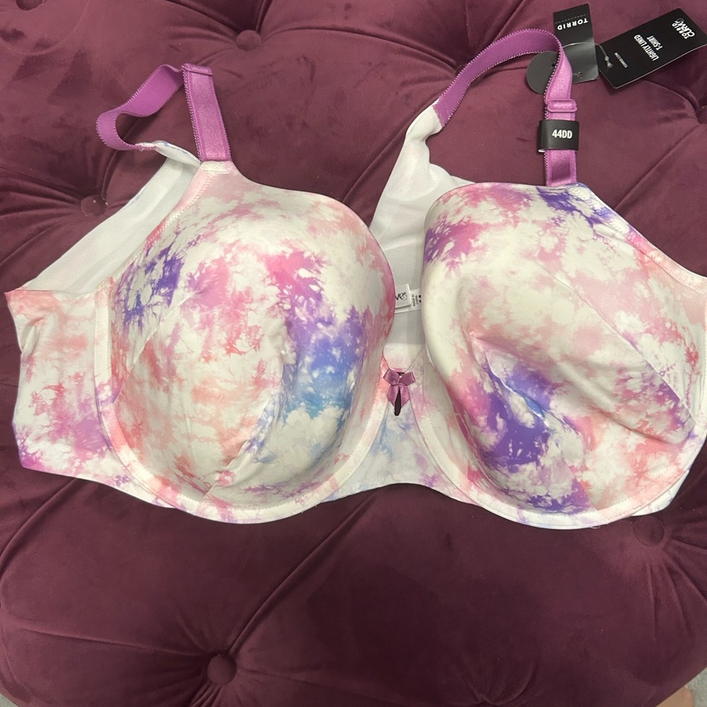 Torrid Pink and Purple Full-Coverage Bra